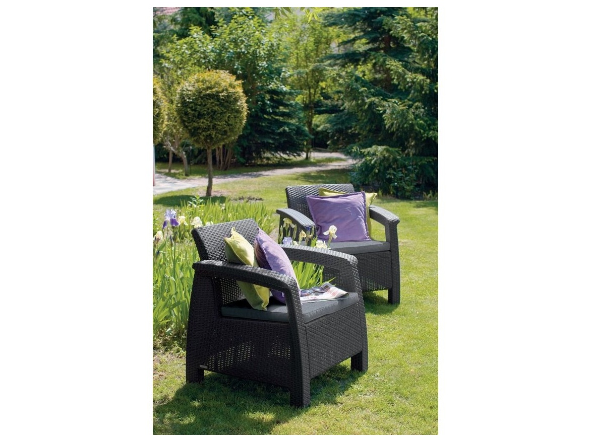 Keter Zahradní sada Corfu II DUO - 75 x 70 x 79cm - hnědá / béžová