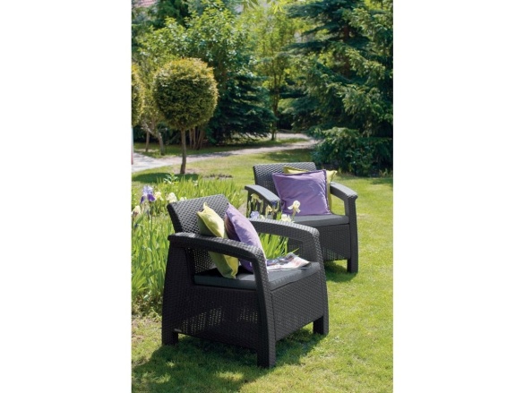 Keter Zahradní sada Corfu II DUO - 75 x 70 x 79cm - hnědá / béžová