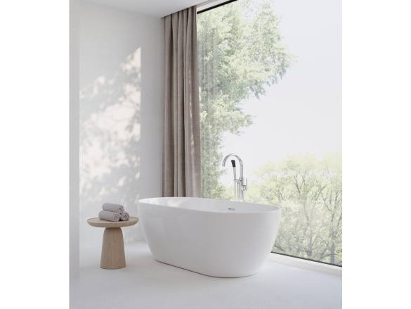 Ravak FM 080.20BL.RB07A Vanová baterie do podlahy bez tělesa, se sprchovým setem, černá