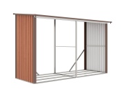 G21 Přístřešek na dřevo  WOH 682 - 302 x 119 cm, hnědý