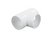 Haco T-kus kulatého kanálu , CTO 3×100 bílý