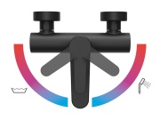 Ravak PU 022.00CR Vaňová nástenná batéria bez sprchového setu, chróm