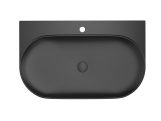 Ravak Umyvadlo Yard 80, s otvorem pro baterii, bez přepadu, antracit