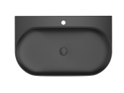 Ravak Umývadlo Yard 80, s otvorom pre batériu, bez prepadu, čierna matná