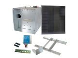 Scobax Základní sada na solární ohradník s přenosnou schránkou, regulátor 10 A, panel 40 W, konzole