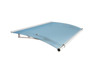 Vchodové stříšky Scobax –  Savespot Fine L 150 x 95 cm, strieborná/modrá