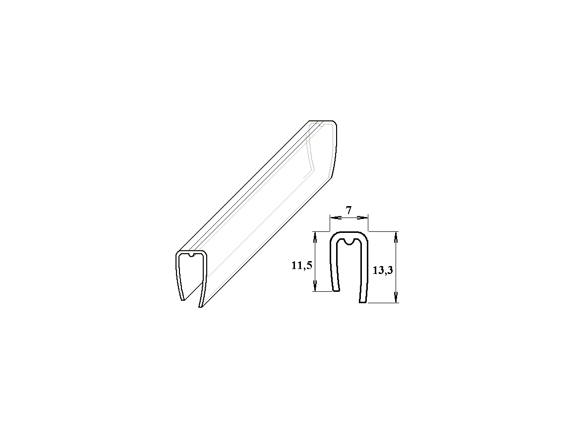 Ukončovací U-profil Lanit Plast