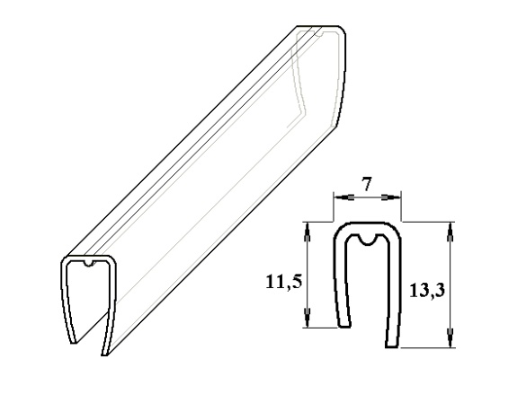 Ukončovací U-profil Lanit Plast