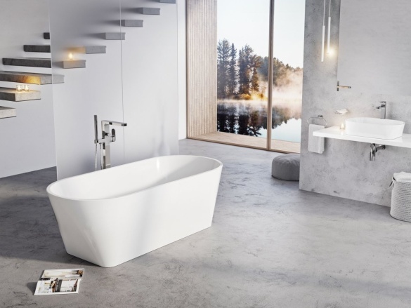 Ravak Vaňa Solo 178x80, voľne stojaca, biela, krytka prepadu a odtoku čierna