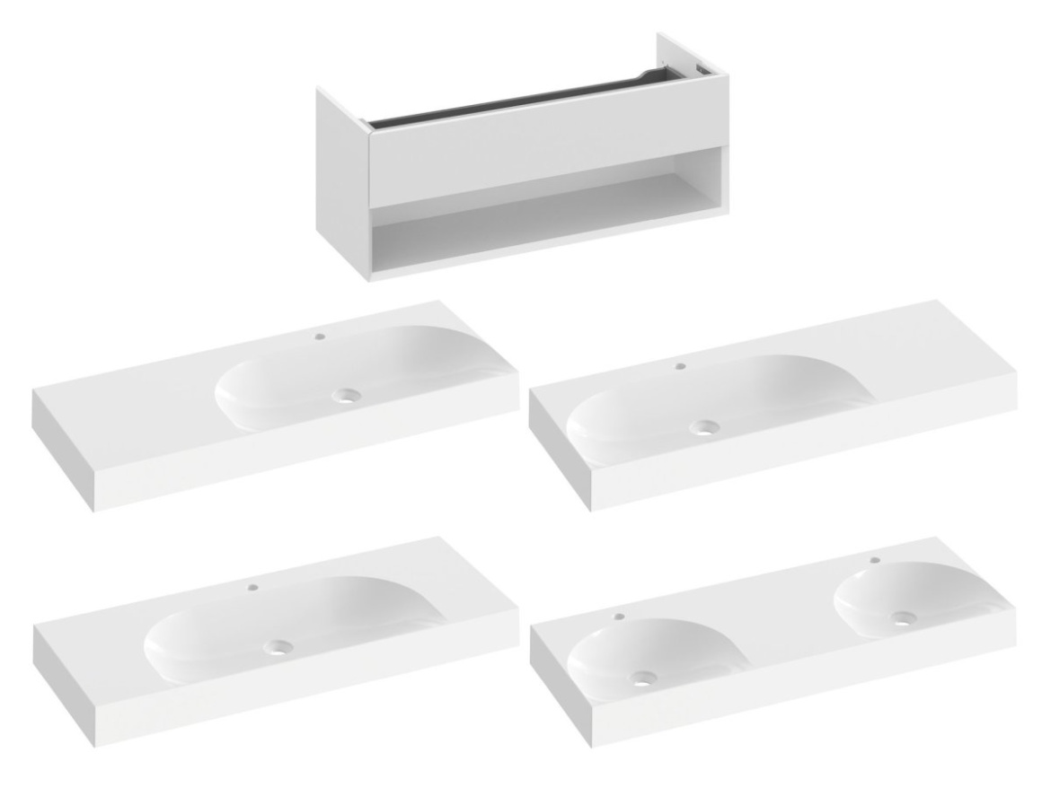 Ravak SD Lite 120 skříňka pod umyvadlo černá matná