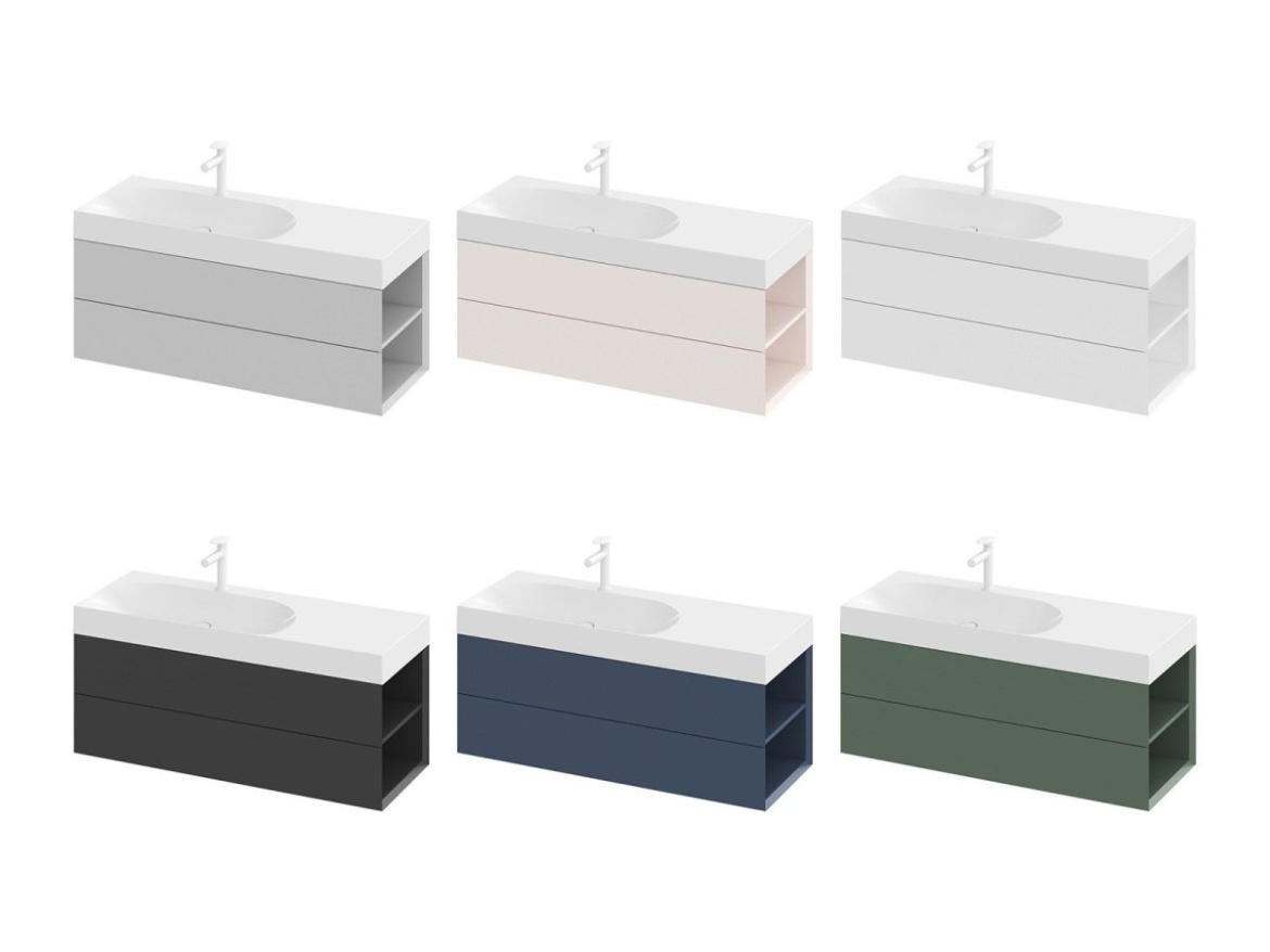 Ravak SD Lite 120 P skrinka pod umývadlo Grey Green