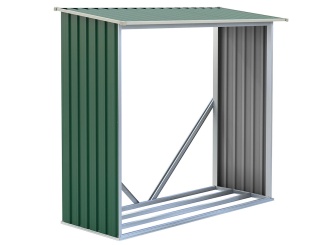 Faházak –  Přístřešek na dřevo WOH 136 - 182 x 75 cm zelený