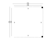 Tuindeco Flat roof Stavanger type XL extension douglas fir