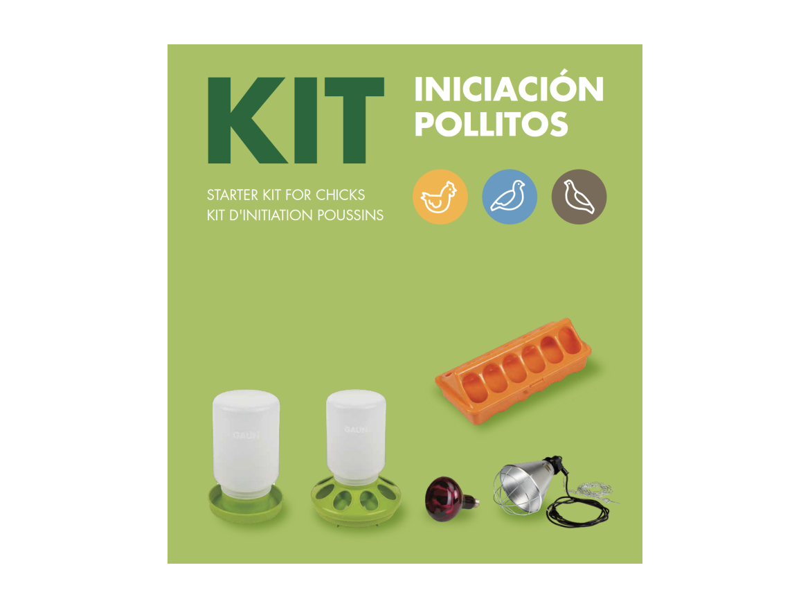 Scobax Základní sada pro odchov drůbeže - krmítko, napáječka, lampa, žárovka