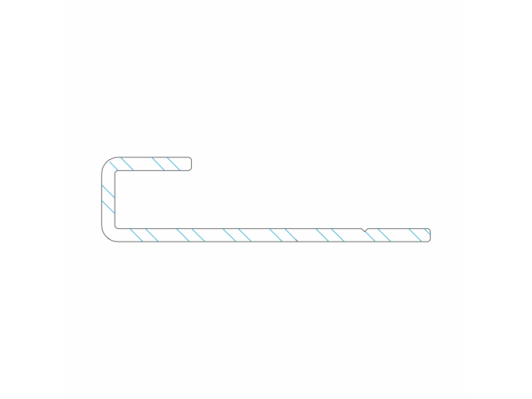 Deceuninck Počáteční hliníkový profil, 8/30 mm Terrace