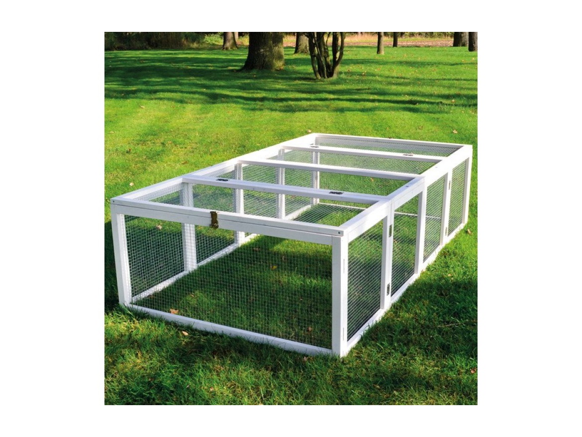 Scobax Dřevěný výběh pro králíky - bílý