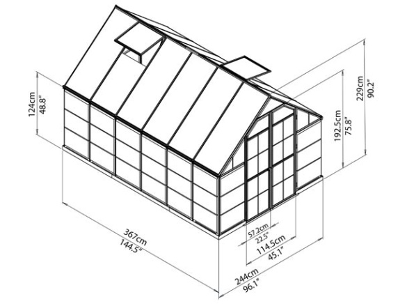 Üvegház Palram Balance Silver