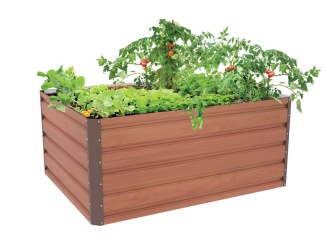 Okrasná zahrada –  G21 Vyvýšený záhon  Daisy 120 x 90 x 52 cm, plechový, hnědý