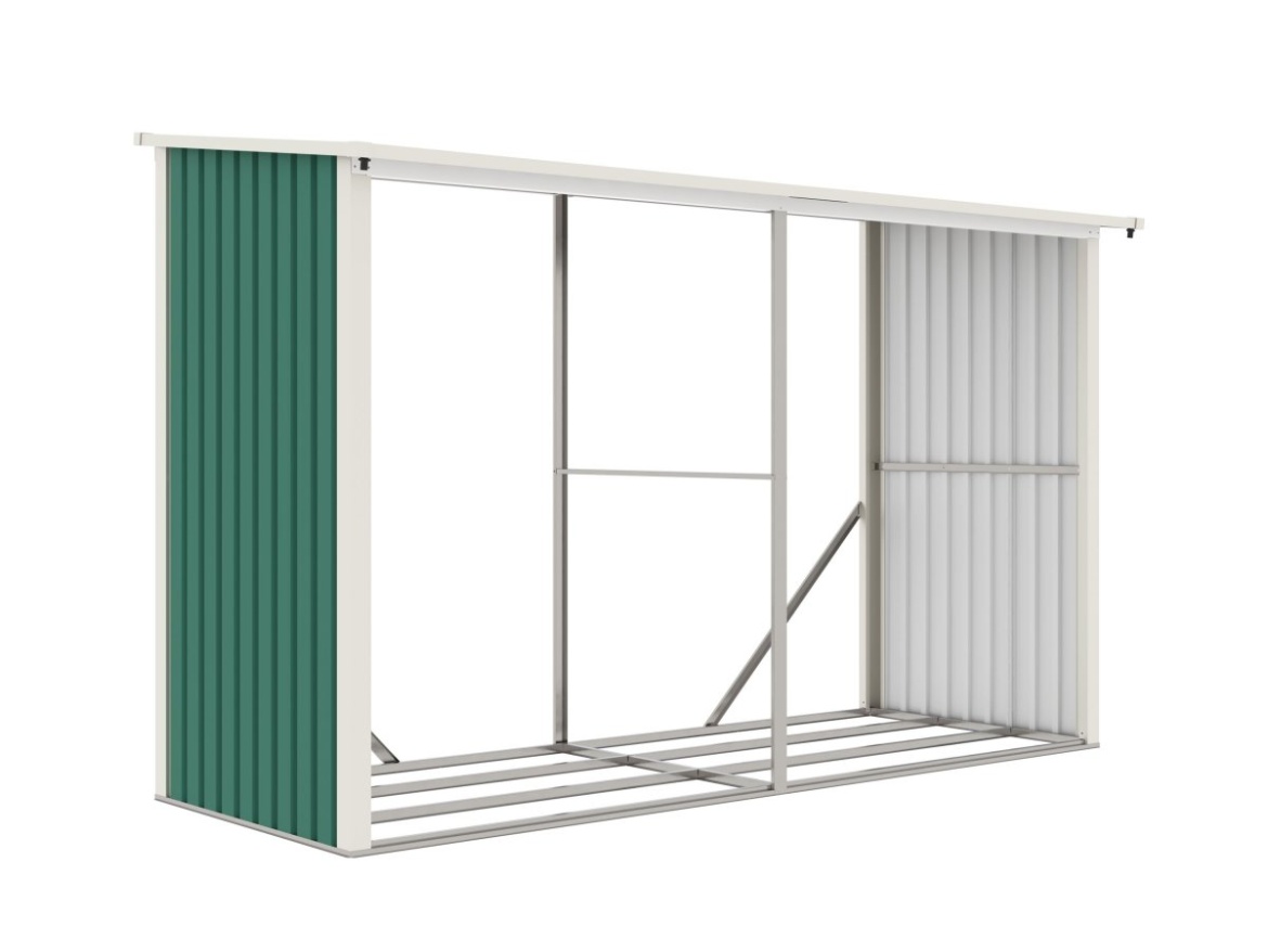 G21 Přístřešek na dřevo  WOH 682 - 302 x 119 cm, zelený