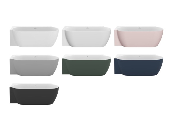 Ravak Vana Freedom Corner II Tec 175x86 P, volně stojící, bílá, krytka odtoku bílá/černá/chrom