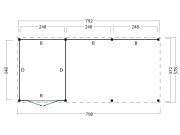 Wood flachdach Kiruna, typ 2 ( Wood wanden)