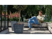 Keter Květináč Beton Conic Square Planter 40 L - šedý