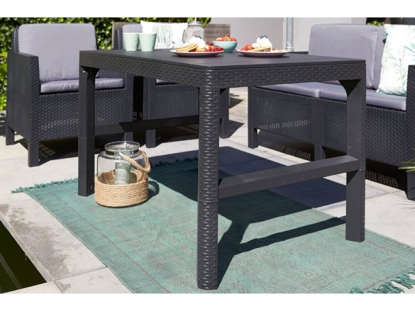 Keter Zahradní stůl Keter Lyon - 116 x 71 x 40 – 65 cm - hnědý