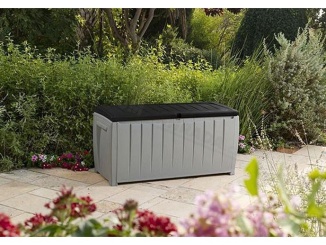 Bútor –  Keter Zahradní box Keter Novel Storage - 340 L - 124 x 55 x 62,5 cm - černý / šedý