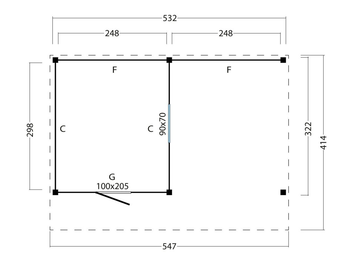 Wood scheune Malmö, typ 1 ( Wood Wände)