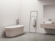 Ravak Vana Ypsilon 180x80, volně stojící, černá/bílá, krytka odtoku černá/bílá/chrom