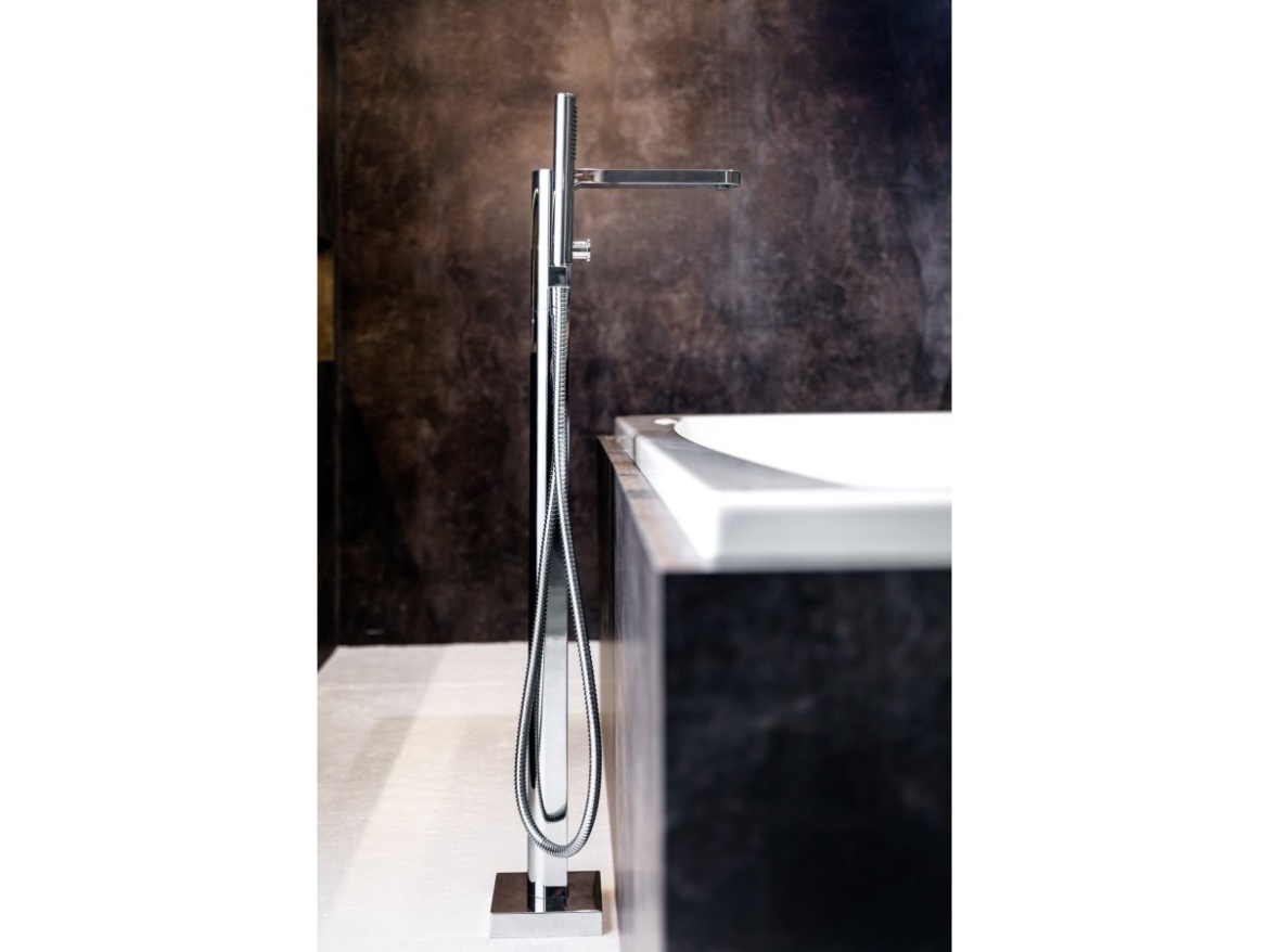 Ravak CR 080.00CR Vaňová batéria do podlahy vrátane R-boxu, so sprchovým setom, chróm