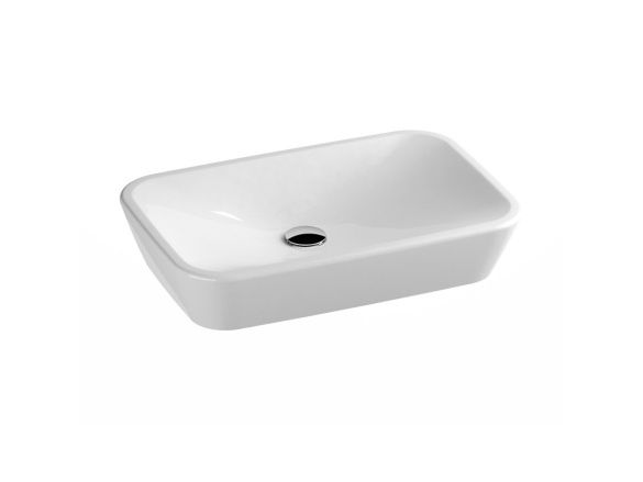 Ravak Umyvadlo Ceramic R 60, bez otvoru pro baterii, bez přepadu, bílá