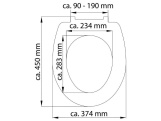 WC sedátka, záchodová prkna Schütte ROUND DIPS | Duroplast HG, Soft Close