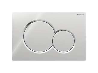 WC, bidety a pisoáry –  Geberit Ovládací tlačítko Sigma01 chrom/lesklý, kulatá tlačítka,  115.770.21.5
