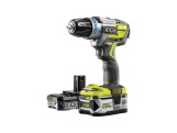 18 V bezkomutátorová príklepová vŕtačka + 1x 2Ah + 1x 5Ah batéria + nabíjačka ONE+ Ryobi RYOBI R18PDBL-252S
