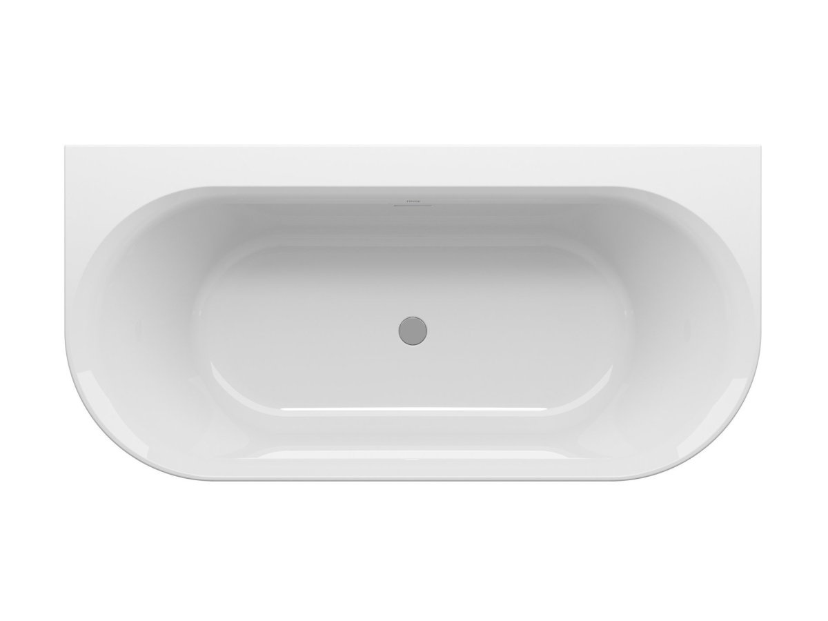 Ravak Vaňa Ypsilon Wall 178x86, voľne stojaca, čierna/biela, krytka odtoku čierna/biela/chróm