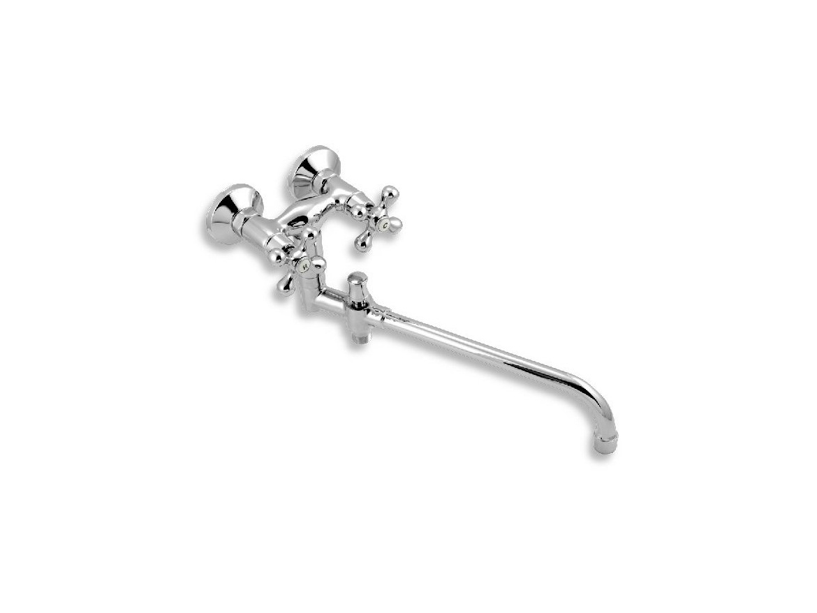 Novaservis Umyvadlová paneláková baterie Titania Retro II 100 mm, chrom, nástěnná, bez příslušenství,  99137/1,0