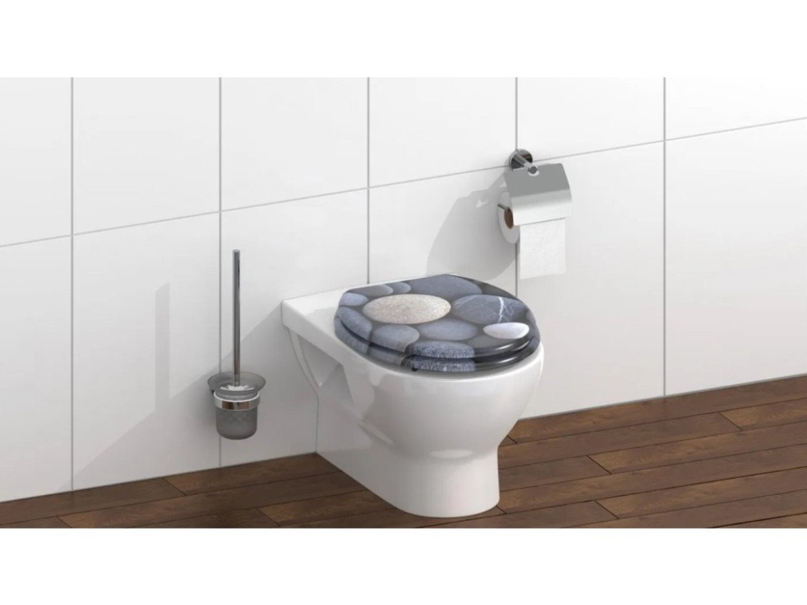 WC sedátka, záchodová prkna Schütte GREY STONES | MDF, Soft Close
