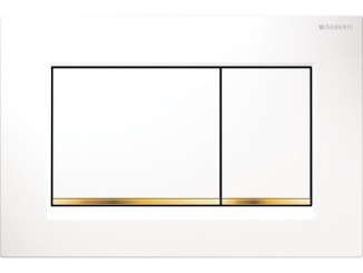 WC, bidety a pisoáre –  Geberit Deska ovládací GEBERIT SIGMA 30 bílá/pozlaceno, 115.883.KK.1
