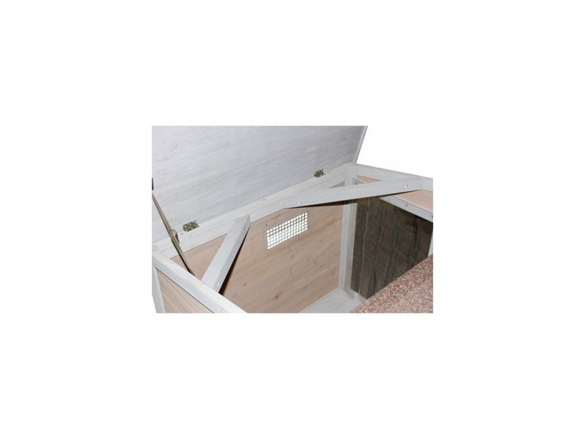 Scobax Bouda pro psa OVERVIEW, dřevěná s průhlednou stěnou, 134 x 92 x 82 cm