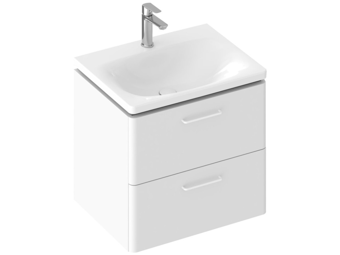 Ravak Umývadlo Balance 60, s otvorom pre batériu, bez prepadu, biela