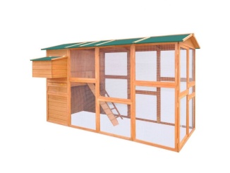 Chov zvířat –  Scobax Dřevěný maxi kurník ISLAND XXXXL, 2950x1630x1700 mm