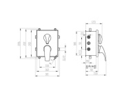 Novaservis Vanová baterie Metalia 57, chrom, podomítková, bez příslušenství,  BOX57052R,0
