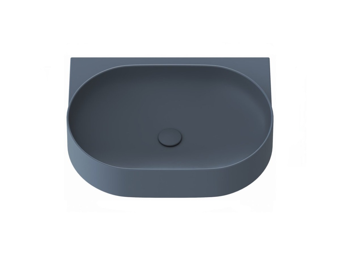 Ravak Umývadlo Yard 60, bez otvoru pre batériu, bez prepadu, čierna matná