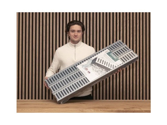 Covernit Plastový odtokový žlab A15 s pozinkovanou mříží (set 3 ks)