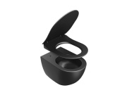 Ravak WC sedadlo Uni Chrome Flat, čierna