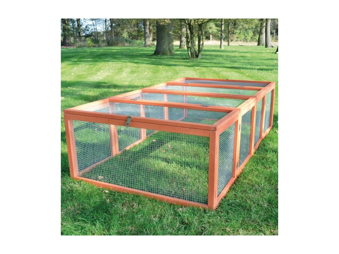 Scobax Dřevěný výběh pro králíky - hnědý