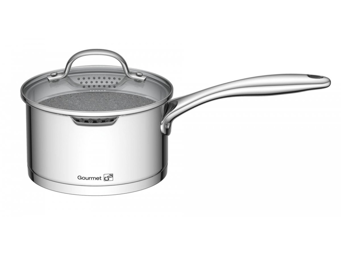 G21 Sada nádobí  Gourmet Miracle s cedníkem, 9 dílů, nerez/greblon