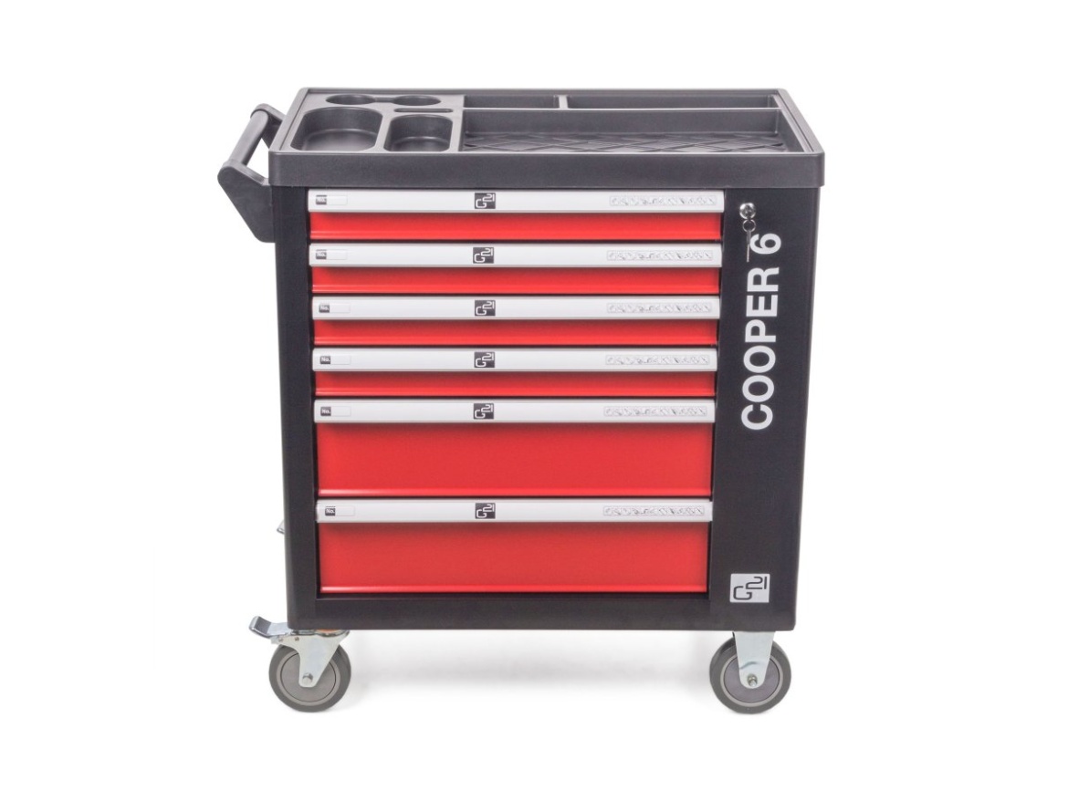 G21 Dílenský vozík  Cooper 6, černo-červený