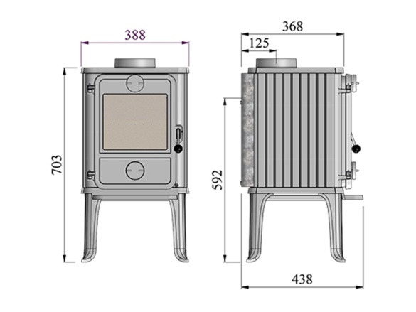 Kandalló kályha Morsø 1010